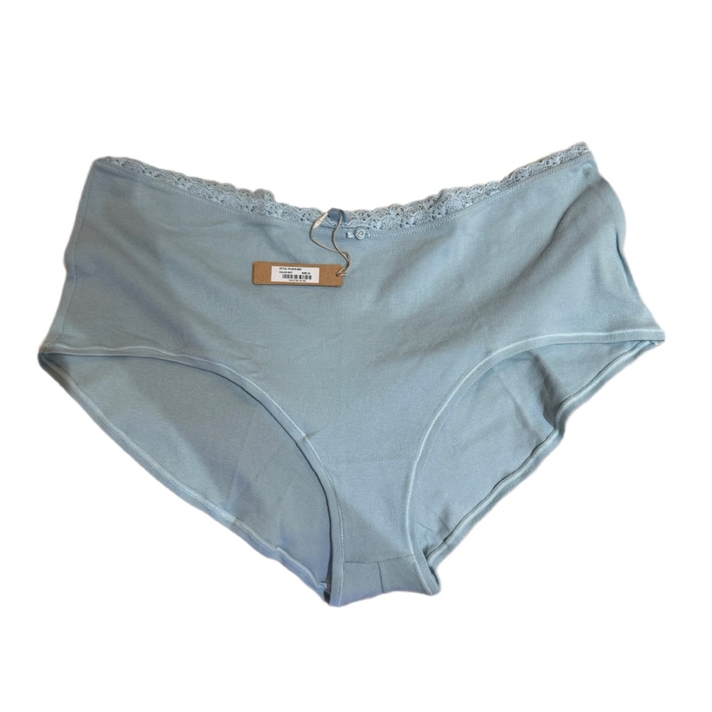 Skims Size 4X Sky Blue Lace Pointelle Boyshort NWT PN-BYS-0867 Panty Boy Short